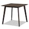 Baxton Studio Britte Mid-Century Dark Oak Brown Finished Square Wood Dining Table 161-10464 - alternate 1